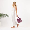 Lattice Sandstone / Plum Mini Tripper Tote