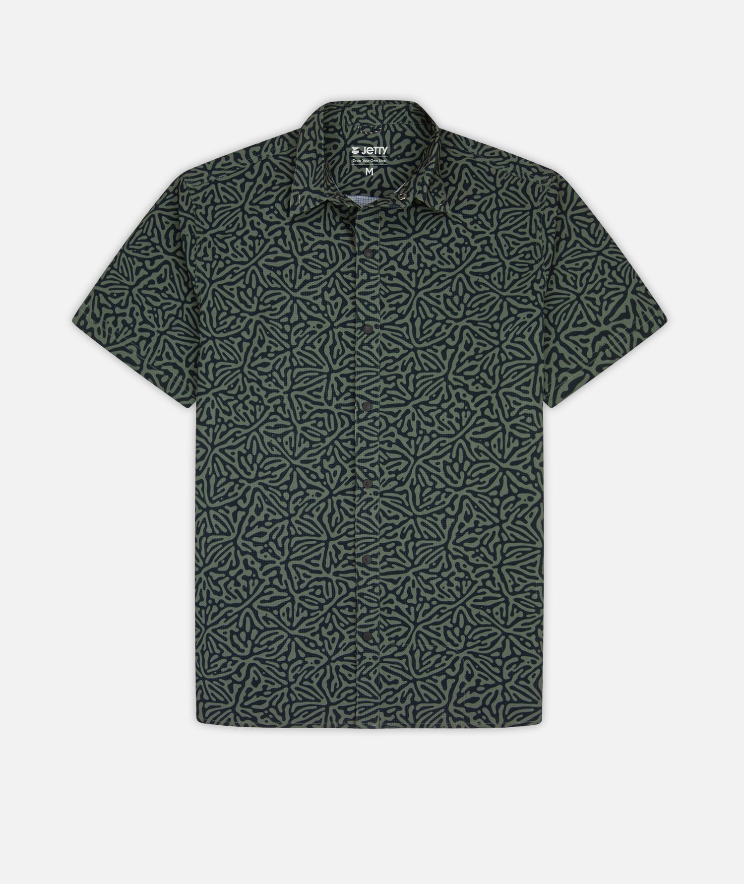 Sandpit Tech Olive Button Up Shirt