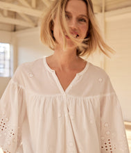 Gloria Eyelet Flutter Top