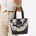 Plumeria Lei Sandstone Mini Tripper Tote