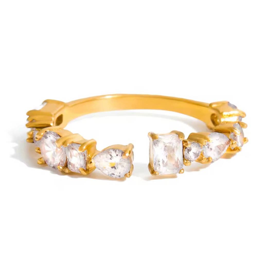 Ophelia CZ Adjustable Ring