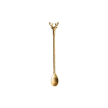 Brass Reindeer Cocktail Spoon