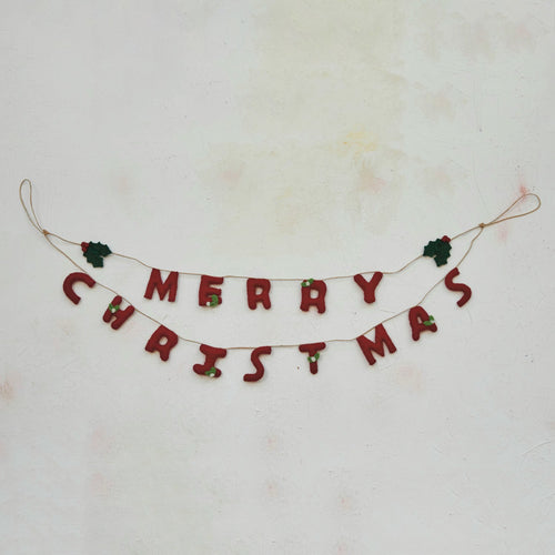 Felt Merry Christmas Garland