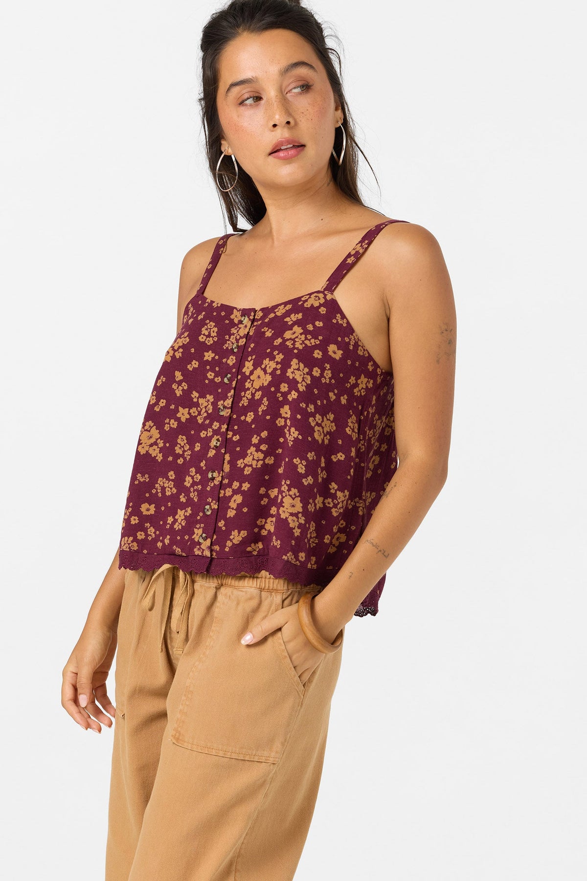 Brynn Fig Floral Tank