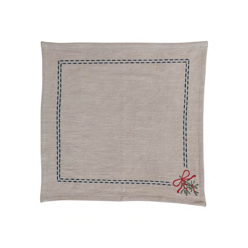 Holiday Embroidered Napkin