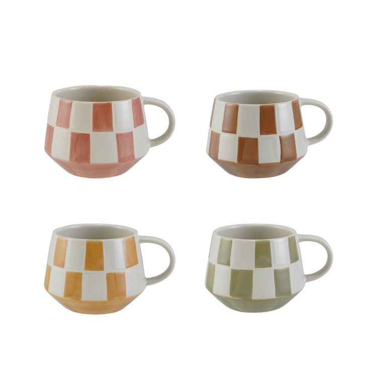 Checkered Ceramic Mug
