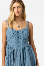 Camden Provincial Blue Eyelet Mini Dress