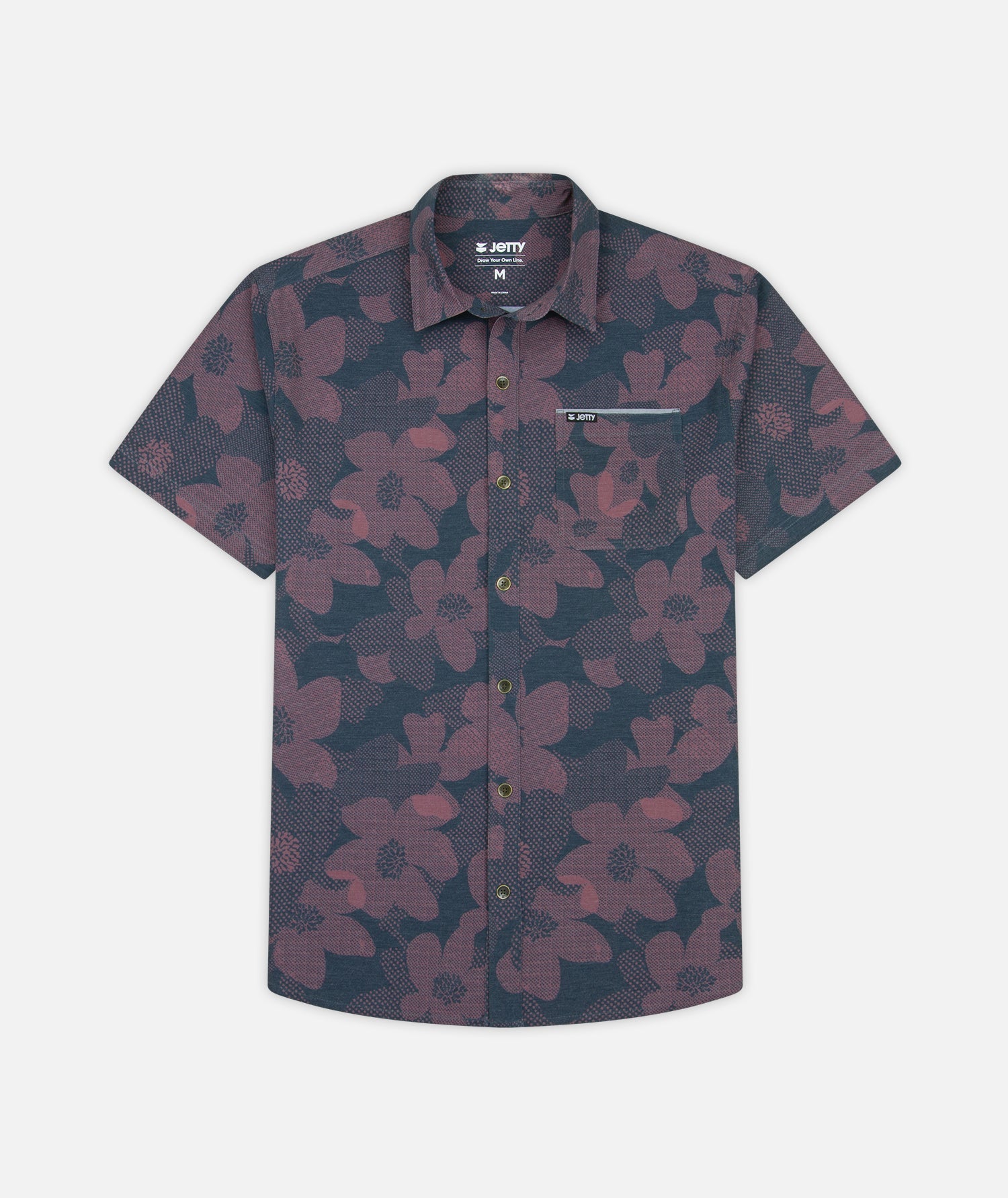 Garwood Mauve Floral Button Up Shirt