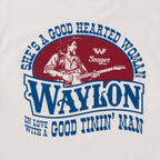 Waylon Jennings Good Hearted Woman Vintage White Tee