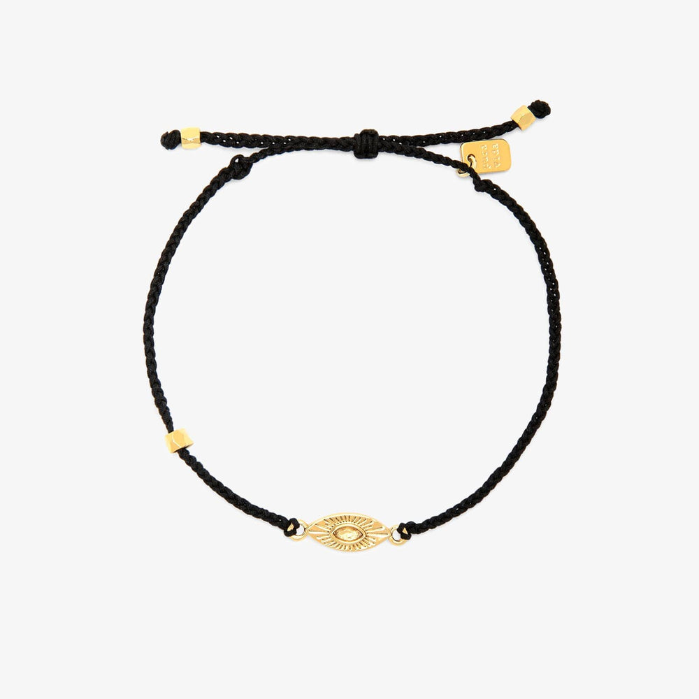 Gold Sunburst Eye Charm Bracelet