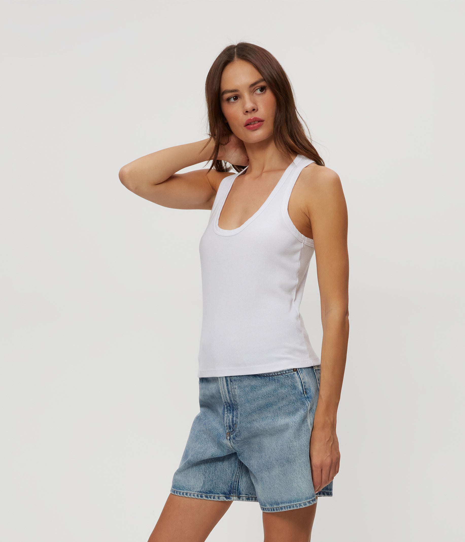 Cher Rib Scoop Neck Tank