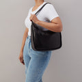 Mia Black Crescent Large Hobo Bag