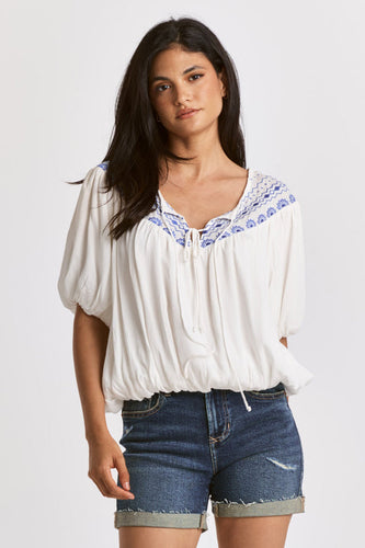 Manera Embroidered Blouse
