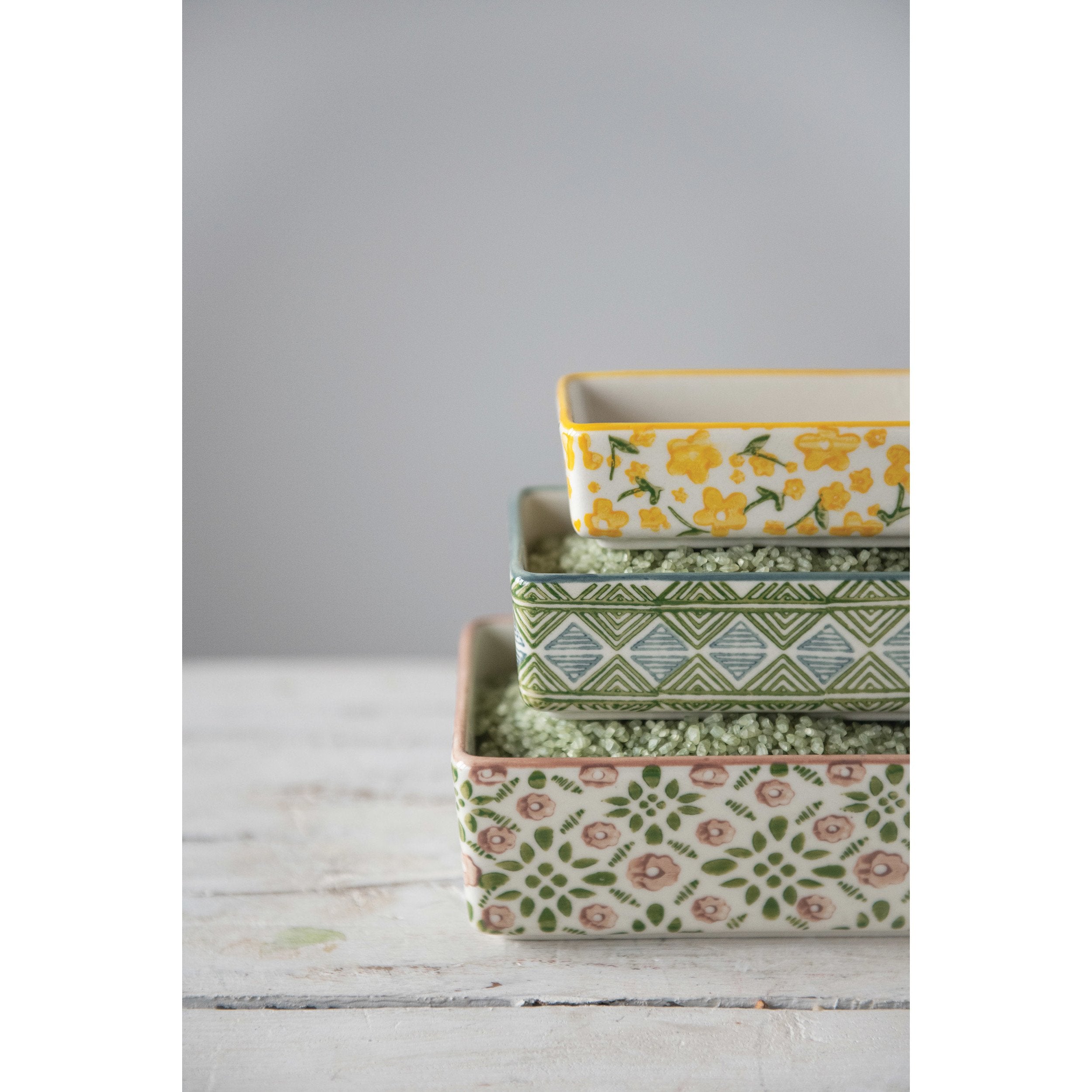 Hand Stamped Ramekins Set