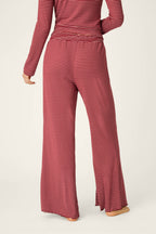 Pretty Stripes Pointelle Wine PJ Pant