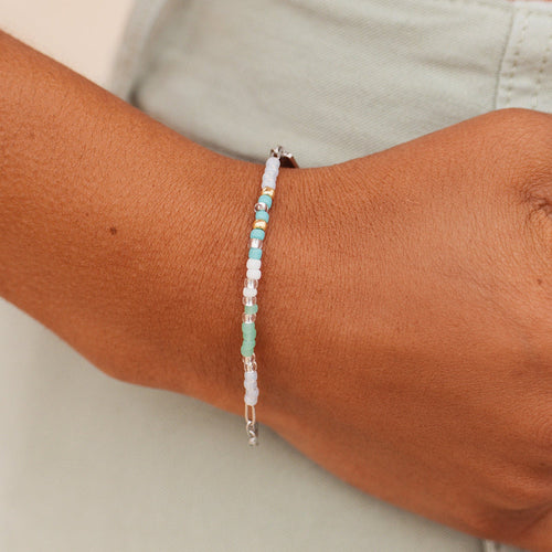 Seabright Bead & Paperclip Chain Bracelet