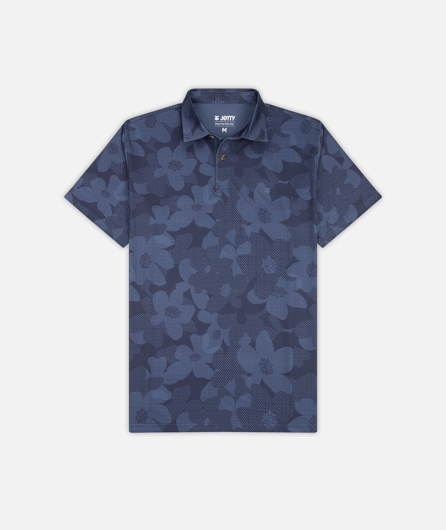 Bunker Blue Floral Polo