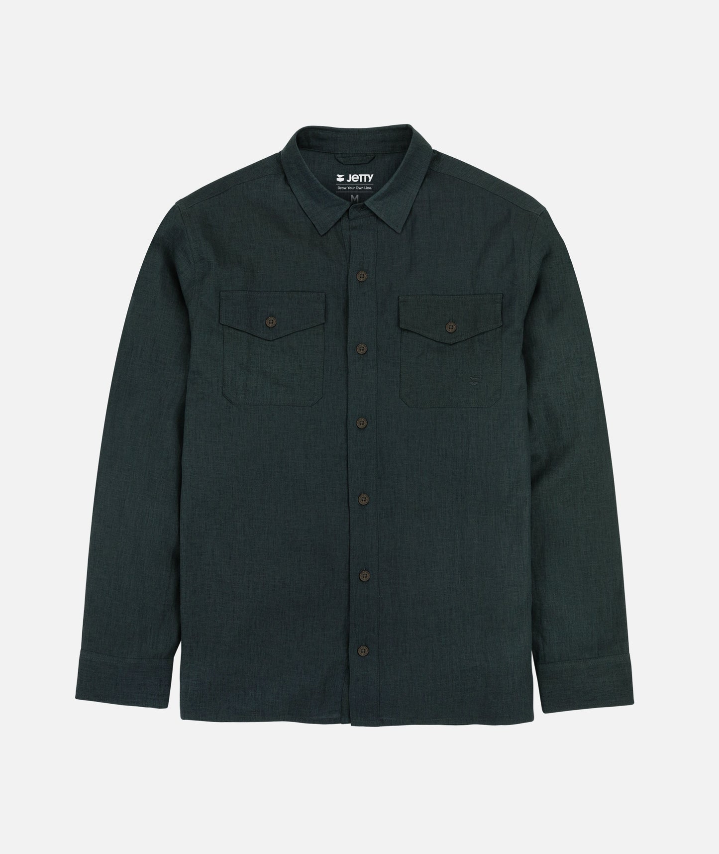 Noah Black Sand Linen Button-Up Shirt