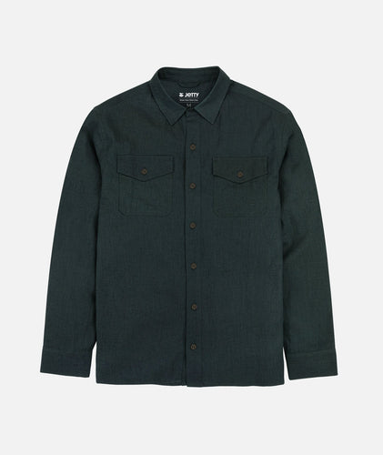 Noah Black Sand Linen Button-Up Shirt