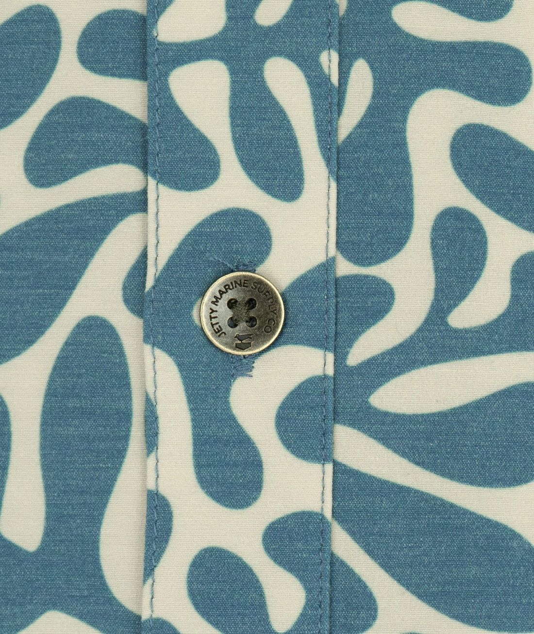 Garwood Blue Woven Button-Up