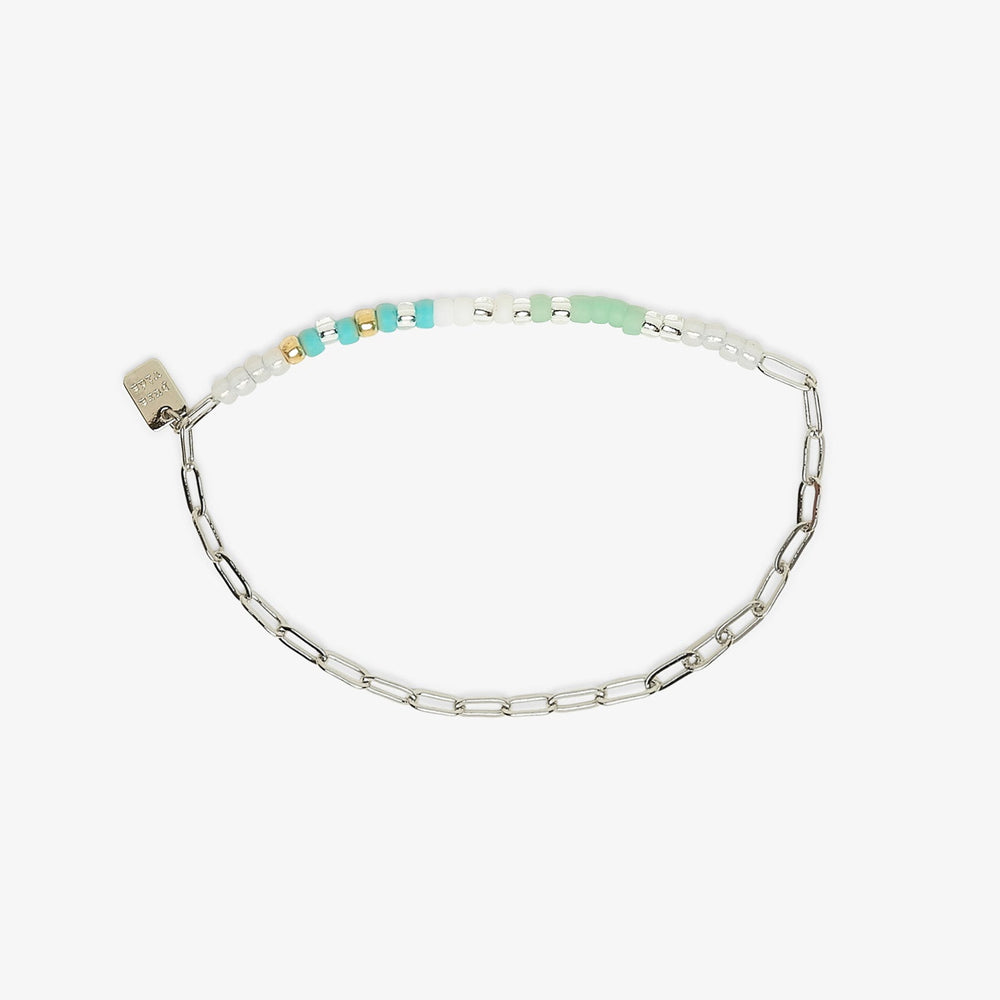 Seabright Bead & Paperclip Chain Bracelet