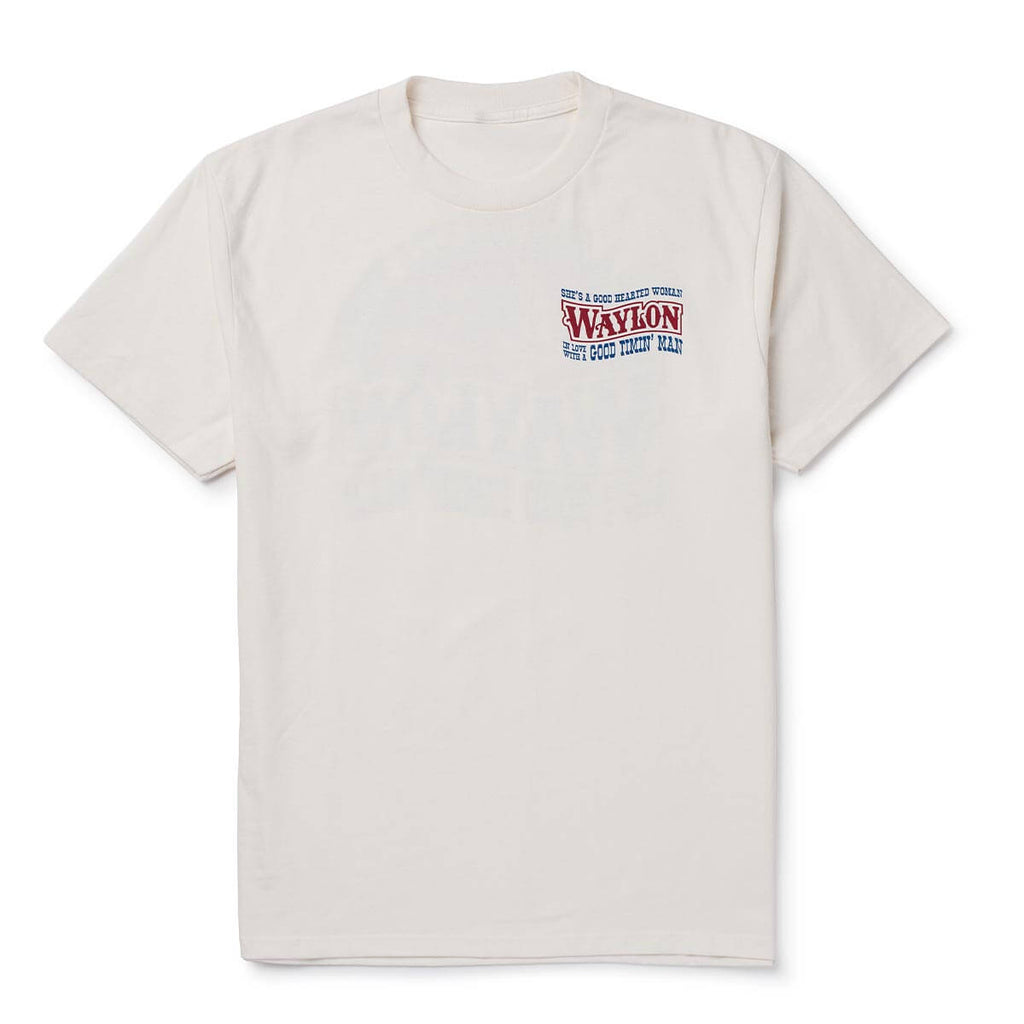 Waylon Jennings Good Hearted Woman Vintage White Tee