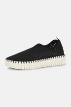 Black Tulip Platform Flats