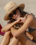Bondi Packable Raffia Bucket Hat