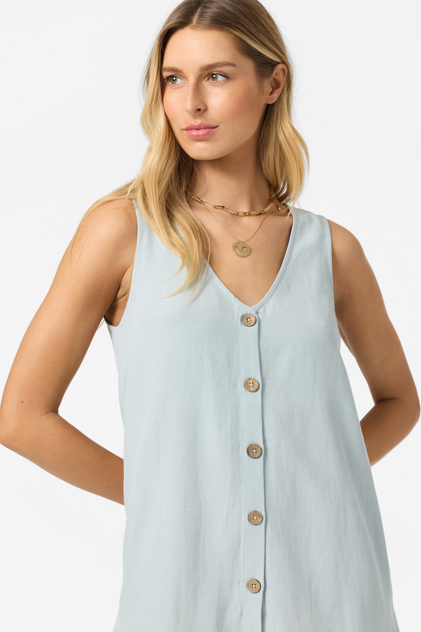 Sanders Cloud Blue Mini Dress