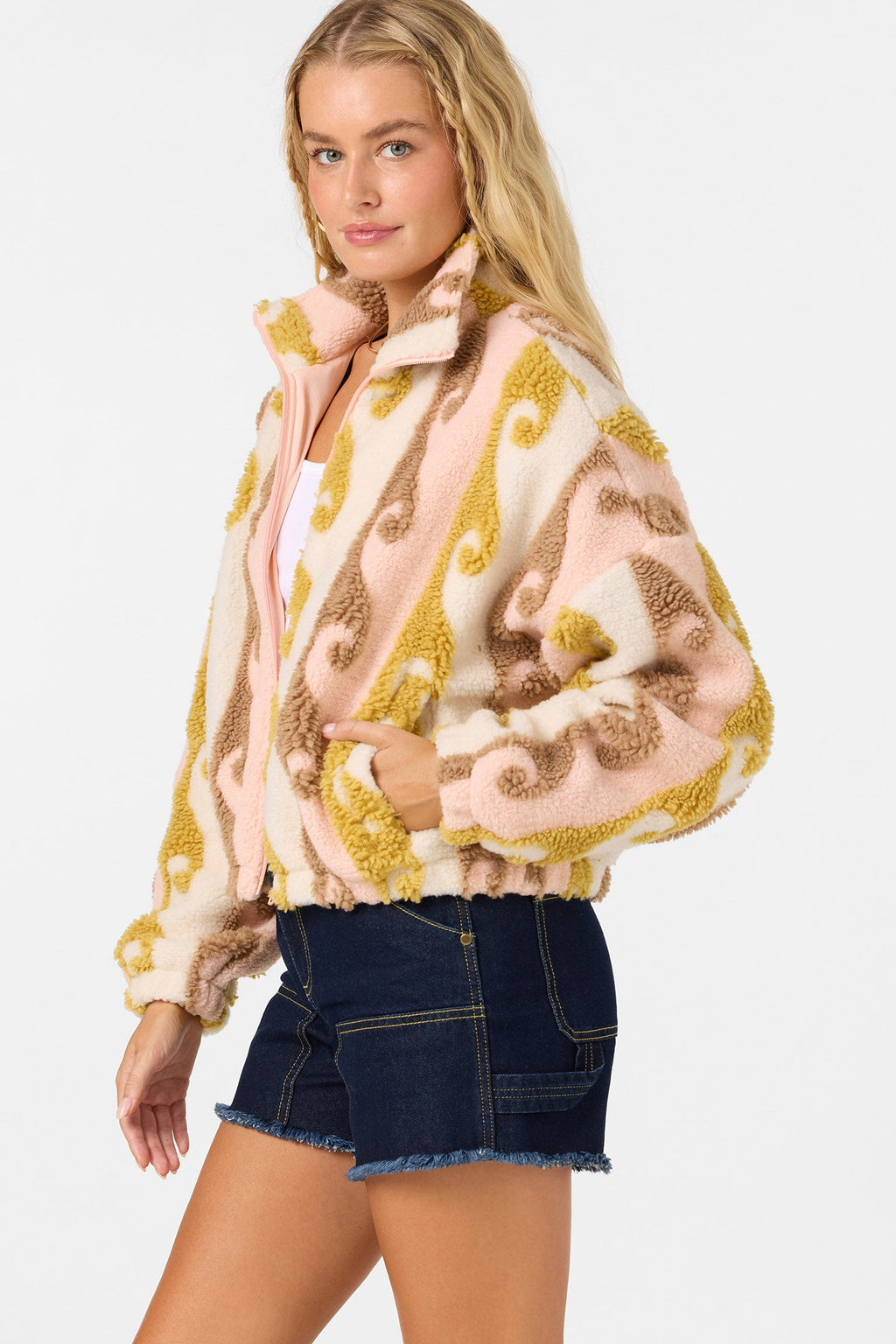 Cordin Peach High Pile Jacket