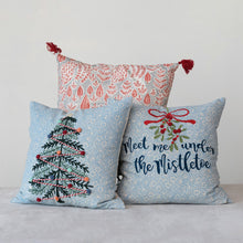 Embroidered Christmas Tree Pillow