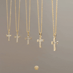 Luminous Cross CZ Pendant Necklace