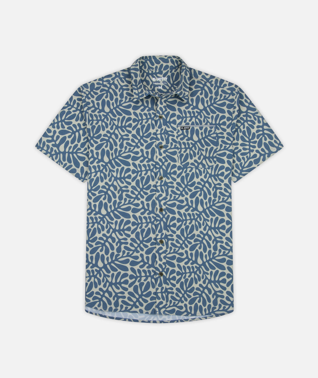 Garwood Blue Woven Button-Up