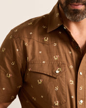 Laramie Brown Horseshoe Snap Shirt