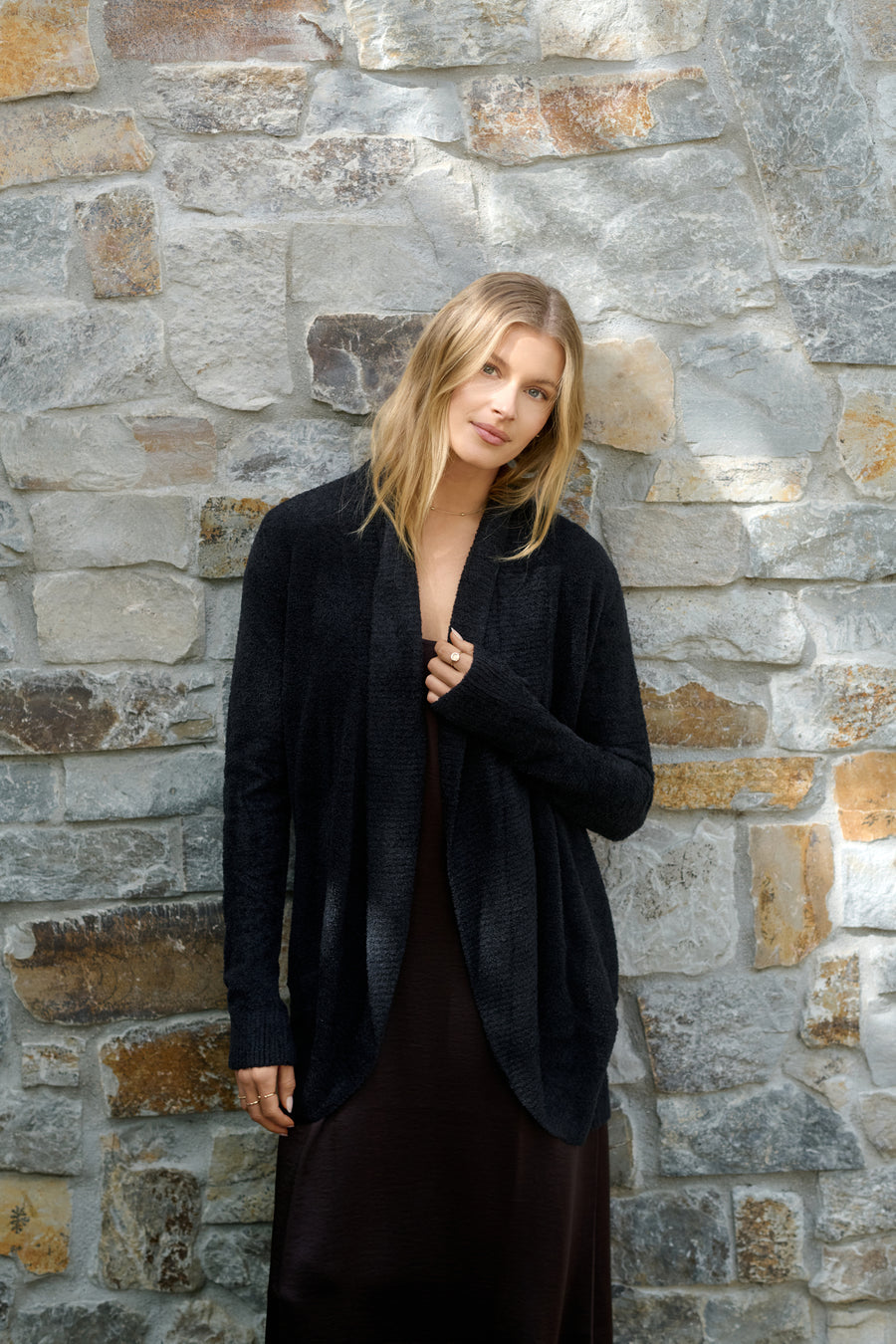 CozyChic Lite Black Circle Cardi