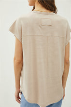 Raw Edge V Linen Tee