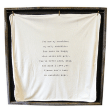 You Are My Sunshine Heirloom Baby Blanket