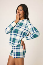Cozy Life Plaid Thermal Velour Top