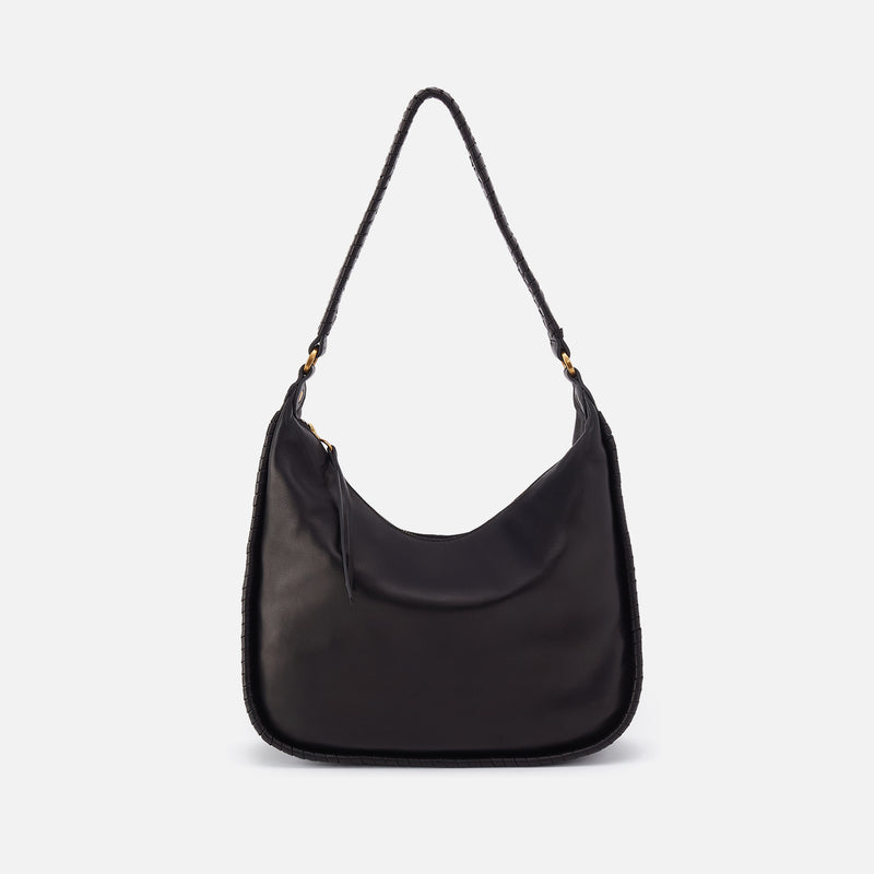 Mia Black Crescent Large Hobo Bag