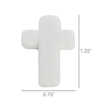 Mini White Glass Cross