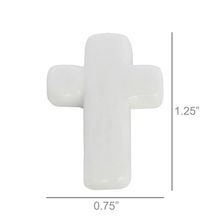 Mini White Glass Cross