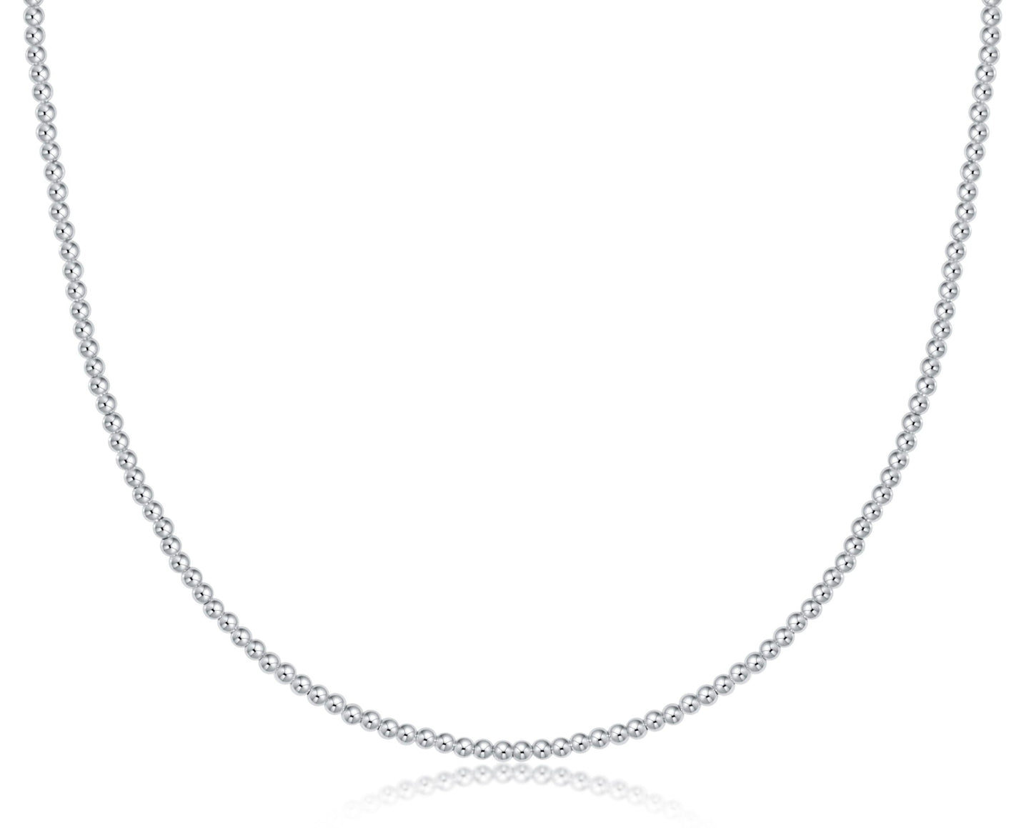 Classic Sterling Silver 2mm Bead Choker