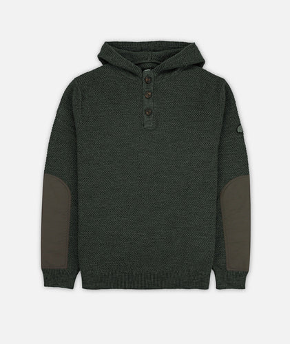 Barnacle Olive Knit Hoodie