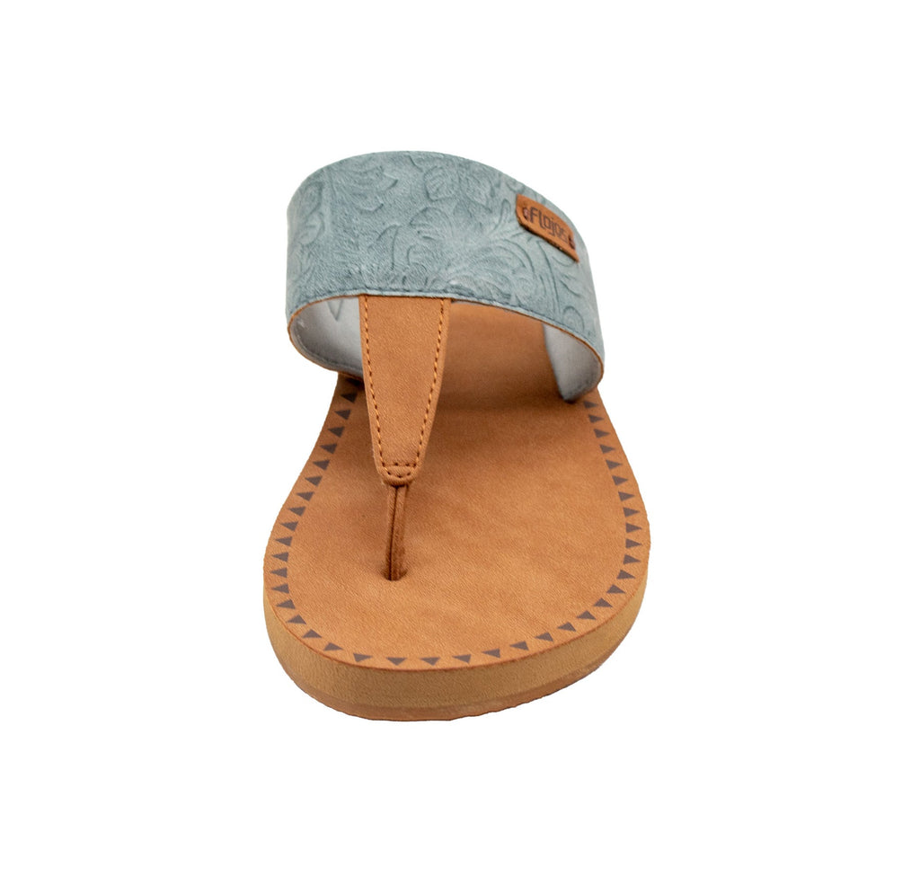 Grace Aqua Artisan Tulled Sandal