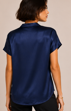 Elise Satin V Blouse