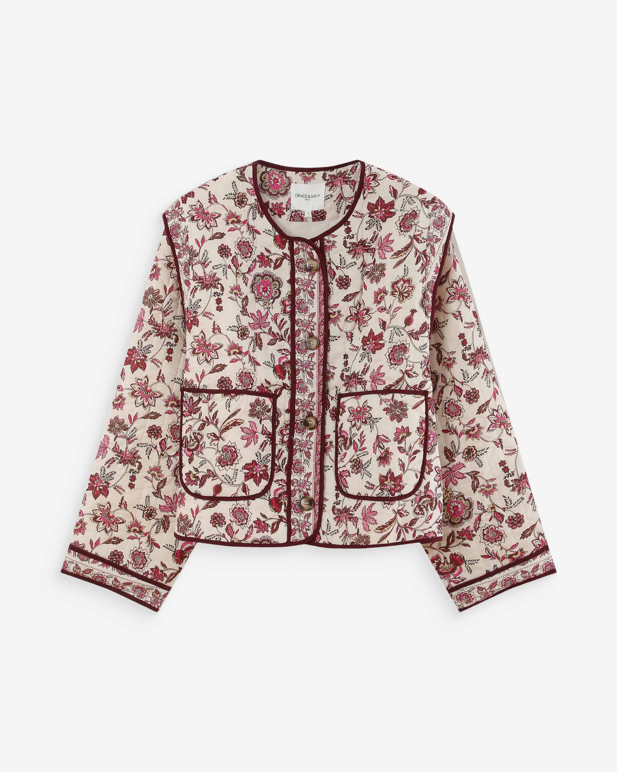 Vahina Floral Quilted Jacket