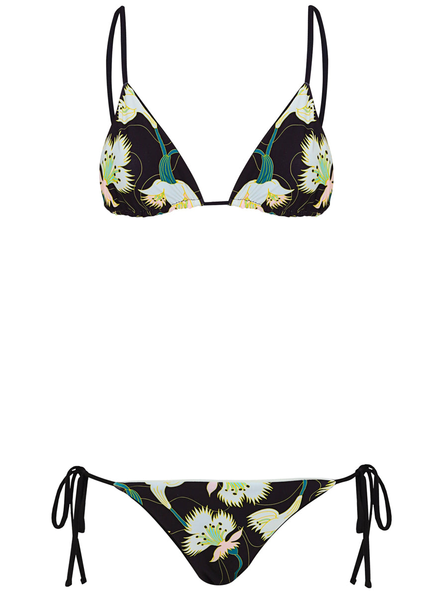 Midnight Black Shining Bikini Bottom