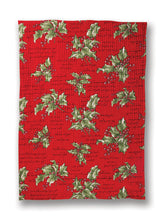 Holly Song Red Tea Towel