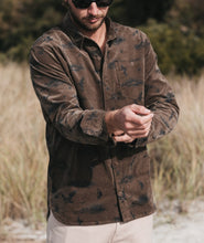 Shoals Cord Olive Print Shirt