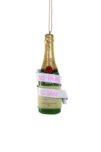 No 'Pagne No Gain Bottle Ornament